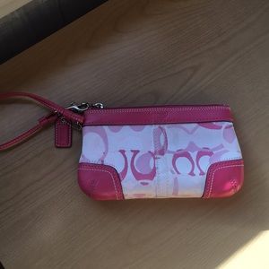 Pink Coach Wristlet